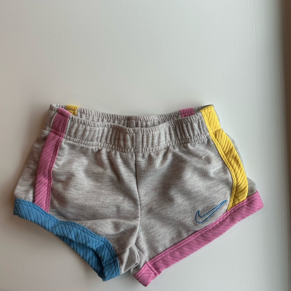 Nike Kids' Shorts with Gray and Colorful Accents